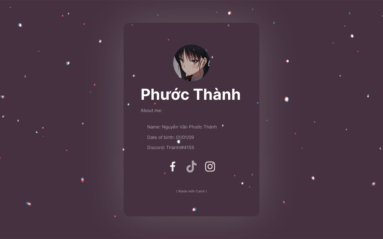 Carrd profile picture for @thanh